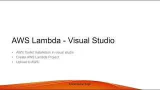 AWS Lambda Function in c using Visual Studio