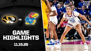 Missouri Vs Kansas Game Highlights 2025 26 Big 12 Women S Basketball 