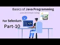 Basic Java for Selenium Part - 10 OOP Concepts Inheritance Polymorphism Overloading Overriding