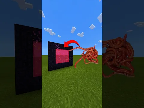 How To Make A Portal To The Worms Dimension in Minecraft! #shorts