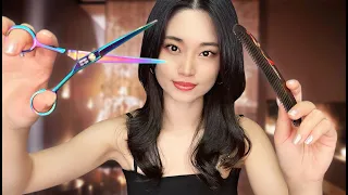 ASMR Relaxing Hair Salon ~ Haircut | Shampoo | Styling
