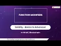 36 Function Modifiers Blockchain Solidity 0 8 In Hindi
