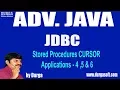 Adv Java JDBC Session - 100 Stored Procedures CURSOR Applications