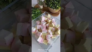 طريقه عمل المارشميلو بثلاث مكونات فقط تكمله الفيديو في قناتي للوصفه فلسطين لطيف حلى طبخ حلويات 