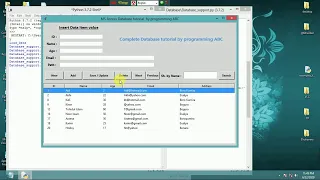 tk TCL Load MS Access Data to Treeview widgets