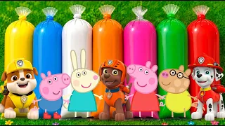 WOW! 7 COLORFUL SURPRISES with PAW Patrol & Peppa Pig! 🌈🎁