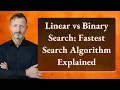 Linear vs Binary Search Fastest Search Algorithm Explained