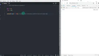 19 Strict and Abstract Equality - JavaScript Course for Beginners