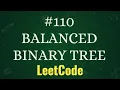 BALANCED BINARY TREE LEET CODE PROBLEMS PROBLEM - 110 PLACEMENT PRACTICE
