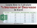 How to Calculate Increase and Decrease in Excel