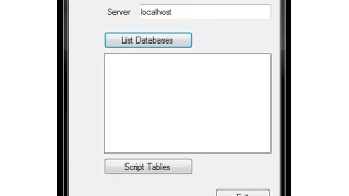 Script Database Tables using SQL Server Management Objects
