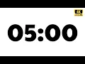 Clean 5 Minute Timer Minimal Countdown for Study Work or Reset