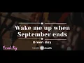 Download Lagu Wake Me Up When September Ends – Green Day (KARAOKE ACOUSTIC - FEMALE KEY)