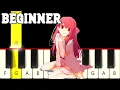 Porter Robinson \u0026 Madeon - Shelter - Very Easy and Slow Piano tutorial - Only White Keys - Beginner