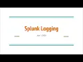 Splunk Logging via Http Event Collector