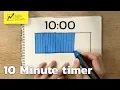 Timer 10 minutes - Visual progress with hand drawn progress bar