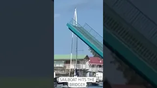 SAILBOAT CRASH!! – HITS THE BRIDGE!!!