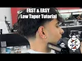 FAST EASY Low Taper w Textured Fringe Barber Tutorial