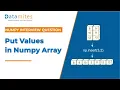 Put Values in Numpy array at certain Positions Numpy Tutorial