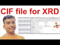 Download CIF file from COD and generate XRD data using VESTA