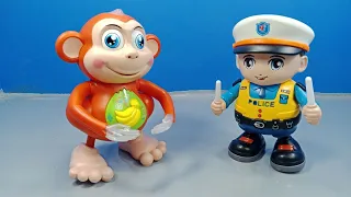Satisfying Toys|Unboxing Dancing Monkey, Dancing Police Man, Transparent Gear Fish|ASMR