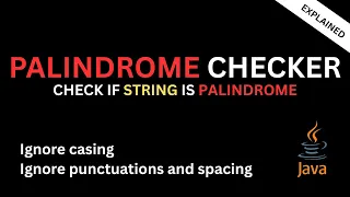 Palindrome Checker in Java Full Step-by-Step Tutorial for Beginners