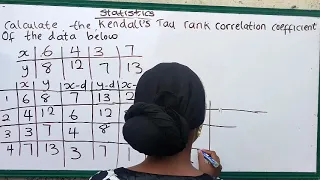Statistics part 2 - Kendall s tau rank correlation