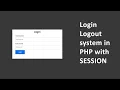 Login Logout System in PHP with SESSION PHP and MySQL Database E-CODEC