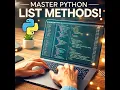Master Python List Methods append sort pop and More Practice Exercises Included