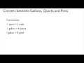 Convert between Gallons Quarts and Pints