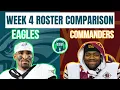 Eagles Commanders Week 4 Roster Comparison 2023 Stats Rankings Depth Charts