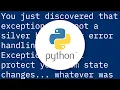 changes inside try-except persist after exception is caught