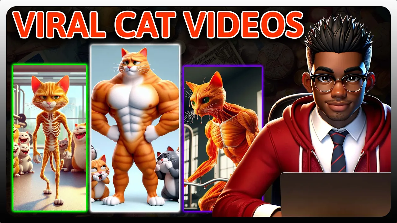 Outline Video How to Make Viral MONETIZABLE AI Cat Videos - 💯% Free Tools