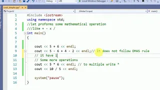 Basic Mathematical Operations in c Lecture 4