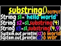 substring method in string java ICSE X class 10 Semester 2 computer applications