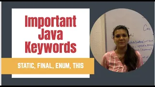 Important Java Keywords Static Final Enums This