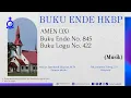 BUKU ENDE HKBP No. 845 Buku Logu No. 422  AMEN (3X)   (Musik)
