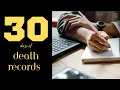 Bonus Day Death Records Tracker 30 Days of Death Records