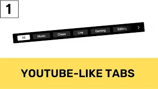 How To Design Scrollable Slider Tabs Like YouTube Using HTML CSS JS - Part 1