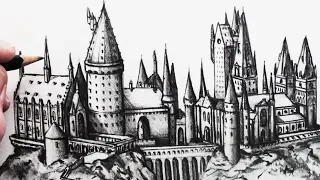 How to Draw Hogwarts Narrated Step by Step