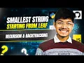 988 Smallest String Starting From Leaf Tree DFS Recursion Backtracking Divide Conquer