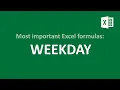Identify weekdays with the WEEKDAY function