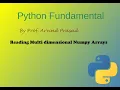 Python Reading Multidimensional Arrays in Numpy