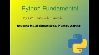 Python Reading Multidimensional Arrays in Numpy