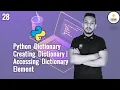 Python Bangla Tutorial 28 Python Dictionary Creating Dictionary Accessing Dictionary Elements