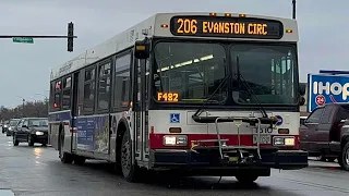 CTA 2008 New Flyer D40LF 1810 2005 D40LF 1011 on Route 206 Evanston Circulator