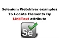 Selenium Tutorials Selenium Script To Locate Web Element By LinkText