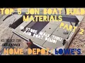 TOP 5 JON BOAT BUILD MATERIALS From Home Depot Lowe s PART 2 In Store Walk Thru and Boat Demo