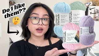 Testing the NEW Yarn from Michael s - Crochet Yarn Review Comparison