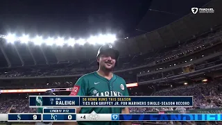 56 HOMERS Cal Raleigh hits 2 HRs to tie Ken Griffey Jr s Mariners single season record ESPN MLB